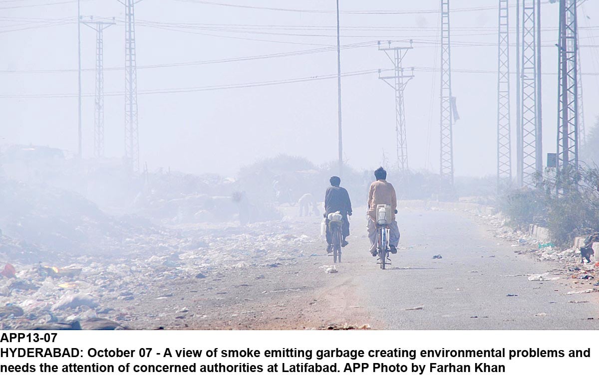 the environmental watchdog has failed to take action against a number of industries polluting the environment in sindh pollution as pictured in hyderabad s latifabad area has disturbed the lives of residents photo app