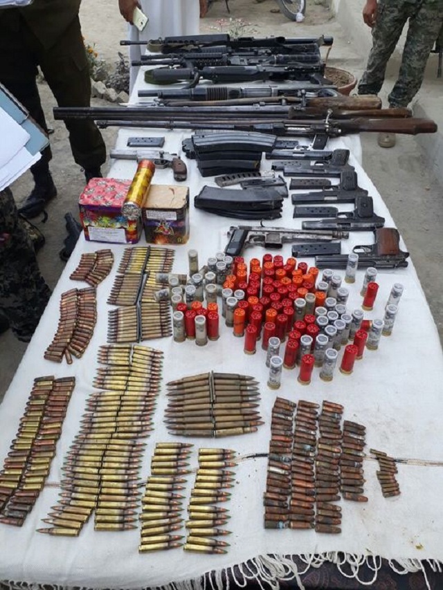 cache of weapons seized in ibos across the country on saturday photo ispr