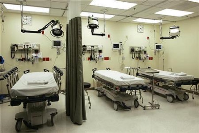 beds lie empty in emergency room photo reuters