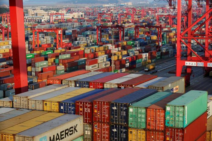 container boxes are seen at a port photo reuters