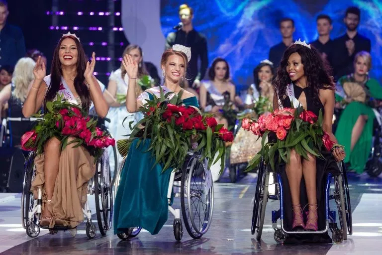 miss belarus aleksandra chichikova c winner of the miss wheelchair world beauty pageant first runner up lebohang monyatsi from south africa r and second runner up adriana zawadzinska of poland at the awards held in warsaw photo afp miss belarus aleksandra chichikova c winner of the miss wheelchair world beauty pageant first runner up lebohang monyatsi from south africa r and second runner up adriana zawadzinska of poland at the awards held in warsaw photo afp