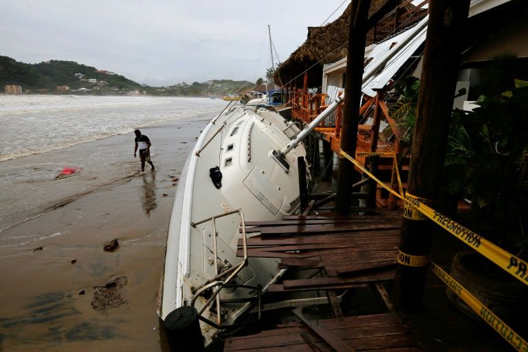 damage at san juan del sur beach in nicaragua following the passage of tropical storm nate which has strengthened into a hurricane photo afp