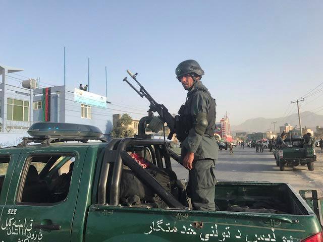 an afghan policeman stands at the site of a blast in kabul afghanistan september 13 2017 photo reuters