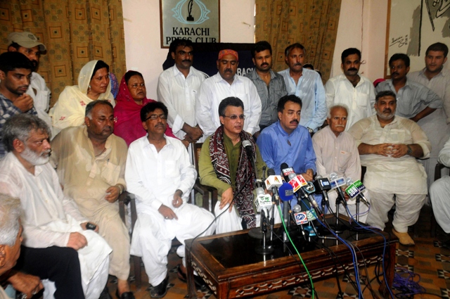 the party s disheartened president ayaz latif palijo held a press conference after their mohajir suba na manzoor mohajir province not acceptable rally at the karachi press club photo express irfan ali