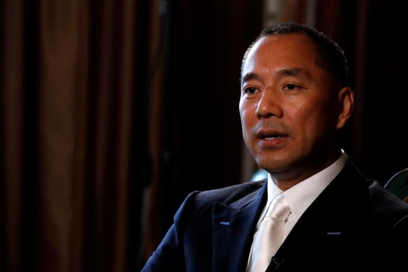 billionaire businessman guo wengui speaks during an interview in new york city us photo reuters