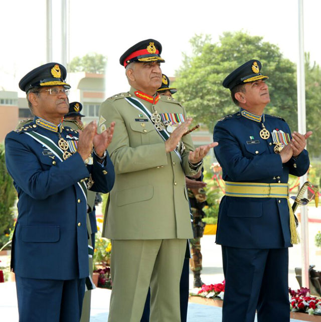 army chief gen qamar bajwa at paf base in risalpur on monday photo ispr