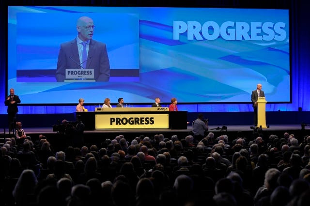 the scottish national party annual conference in glasgow photo afp the scottish national party annual conference in glasgow photo afp