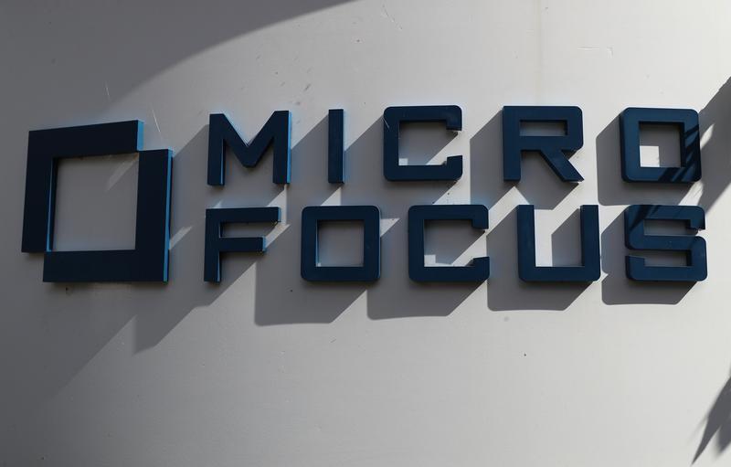 file photo a sign stands outside the offices of micro focus after they and hewlett packard enterprise co announced that hewlett packard enterprise co will spin off and merge its non core software assets with britain 039 s micro focus international in a deal worth 8 8 billion in newbury britain september 8 2016 photo reuters