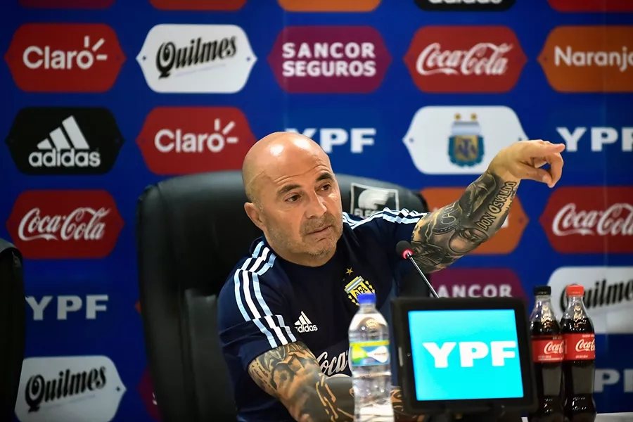 argentina 039 s national football team coach jorge sampaoli speaks during a press conferece at george capwell stadium in guayaquil ecuador on october 9 2017 argentina will face ecuador for the fifa world cup 2018 qualifier in quito on october 10 2017 photo afp