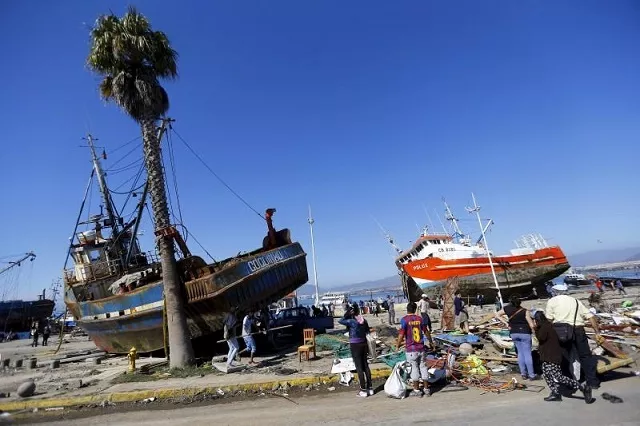 ships are seen on the street after an earthquake hit areas of central chile in coquimbo city north of santiago chile september 17 2015 photo reuters ivan alvarado ships are seen on the street after an earthquake hit areas of central chile in coquimbo city north of santiago chile september 17 2015 photo reuters ivan alvarado
