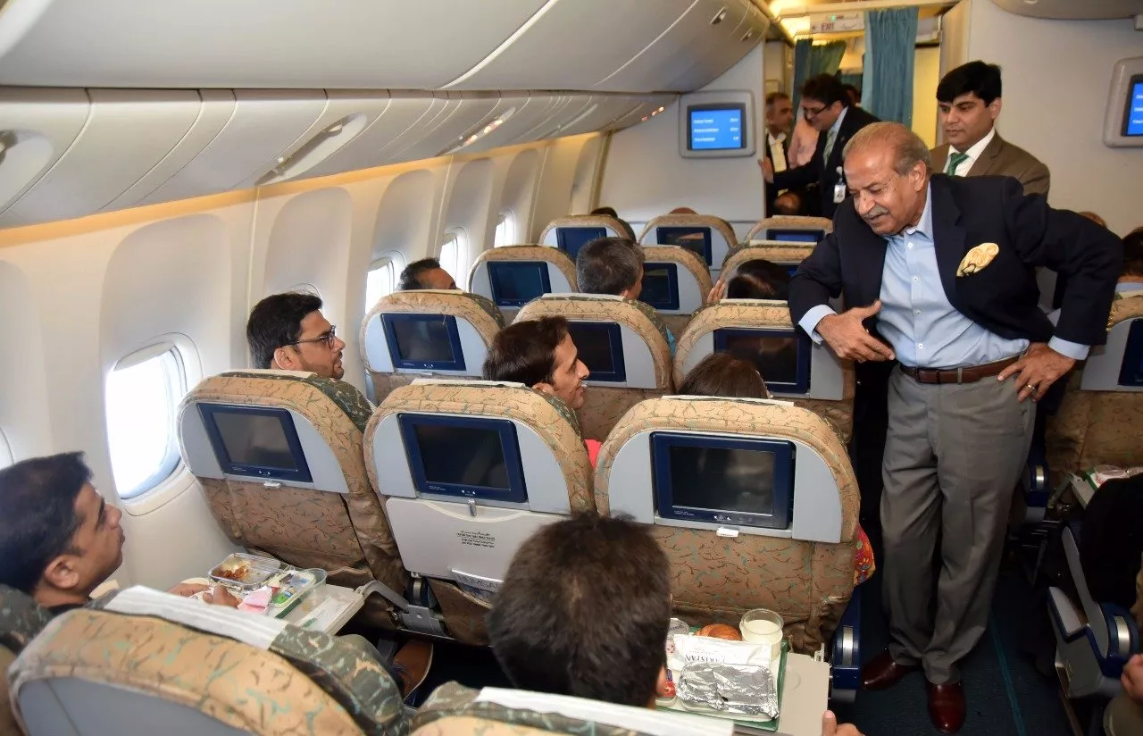 advisor to prime minister on aviation sardar mehtab ahmed khan inspects the refurbished plan at islamabad airport photo pia advisor to prime minister on aviation sardar mehtab ahmed khan inspects the refurbished plan at islamabad airport photo pia