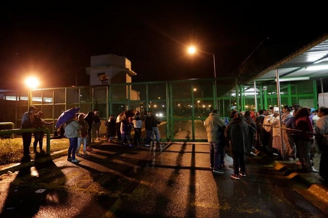 relatives of inmates wait for news of their loved ones outside the cadereyta state prison after a riot broke out at the prison in cadereyta jimenez on the outskirts of monterrey mexico october 10 2017 photo reuters daniel becerril