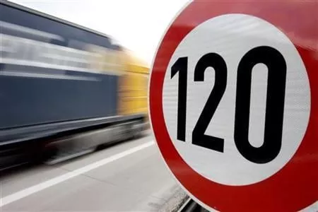 a truck passes a 120 km h 75 mph speed limit sign on the a27 autobahn near the northern german city of bremen april 10 2008 photo reuters a truck passes a 120 km h 75 mph speed limit sign on the a27 autobahn near the northern german city of bremen april 10 2008 photo reuters