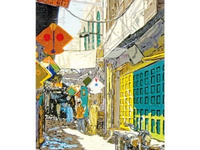 rare works in woodcut depict old city