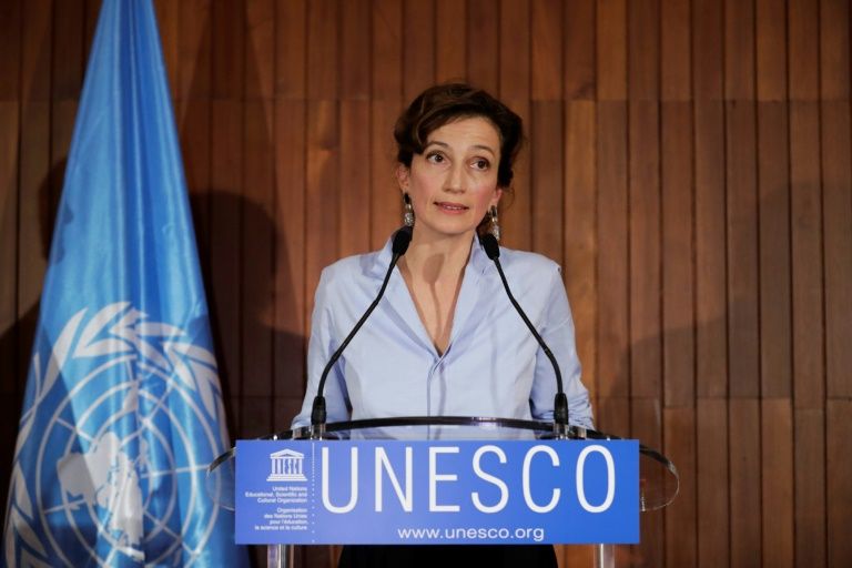 french former culture minister audrey azoulay was elected to head unesco at a time when the un cultural agency is under the cloud of gulf tensions and accusatons of anti israel bias photo online