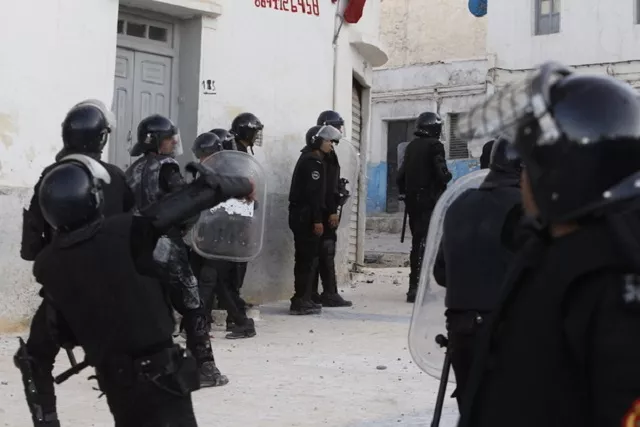 moroccan security forces take up positions photo afp moroccan security forces take up positions photo afp