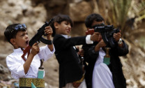 children playing with toy guns photo reuters file
