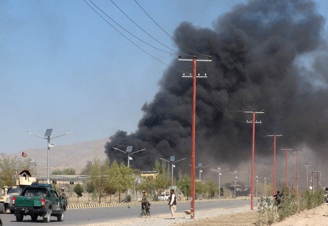 smoke rises from police headquarters while afghan security forces keep watch after a suicide car bomber and gunmen attacked the provincial police headquarters in gardez the capital of paktia province afghanistan october 17 2017 photo reuters smoke rises from police headquarters while afghan security forces keep watch after a suicide car bomber and gunmen attacked the provincial police headquarters in gardez the capital of paktia province afghanistan october 17 2017 photo reuters