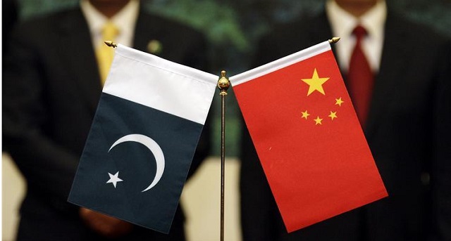 pakistani chinese flags seen at a meeting photo reuters