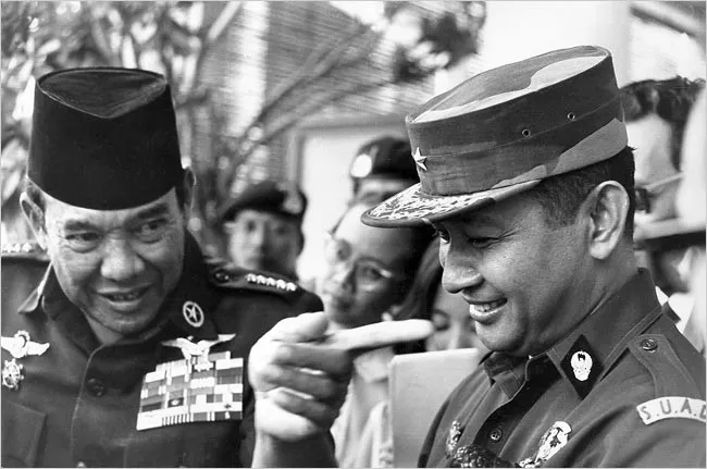 president sukarno wags a finger at general suharto in 1966 months before suharto would topple sukarno photo afp president sukarno wags a finger at general suharto in 1966 months before suharto would topple sukarno photo afp