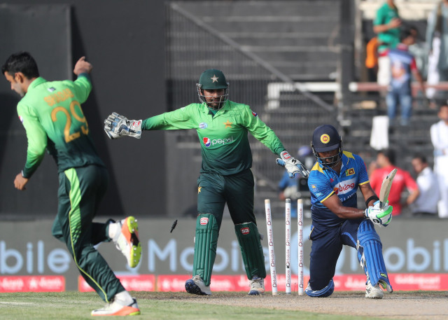 seekkuge prasanna r of sri lanka bats during the third one day international odi cricket match between sri lanka and pakistan at sharjah cricket stadium in sharjah on october 20 2017 photo afp seekkuge prasanna r of sri lanka bats during the third one day international odi cricket match between sri lanka and pakistan at sharjah cricket stadium in sharjah on october 20 2017 photo afp