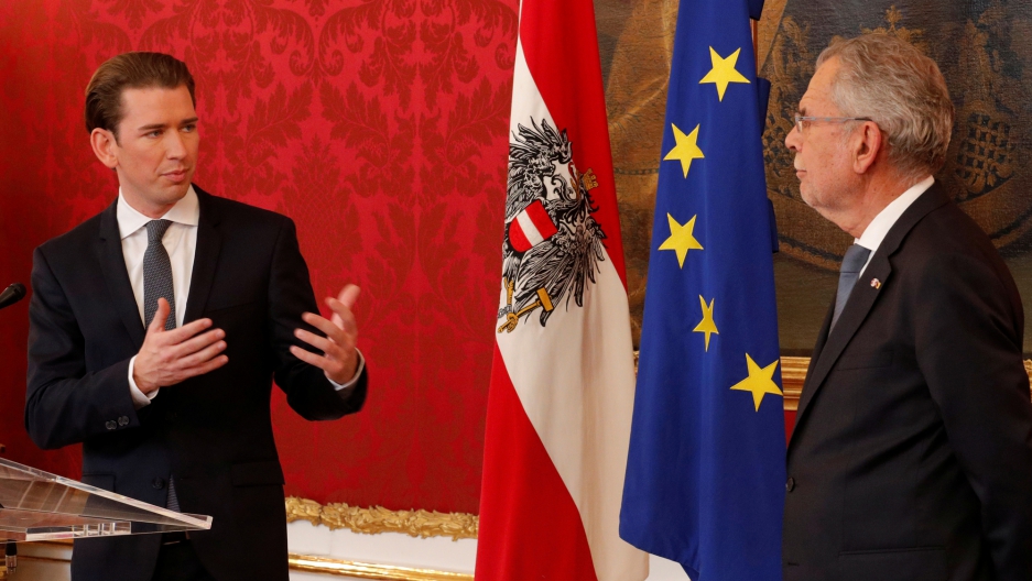 leader of the people 039 s party sebastian kurz addresses the media after formally being asked to form a government by austrian president alexander van der bellen in vienna photo reuters