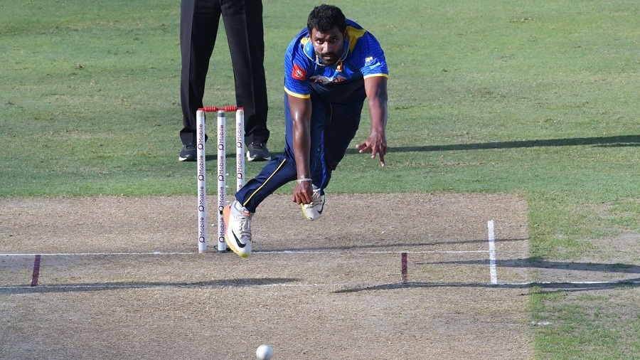 sri lanka 039 s thisara perera bowls on pakistan 039 s fakhar zaman during the first one day international odi cricket match between sri lanka and pakistan photo afp