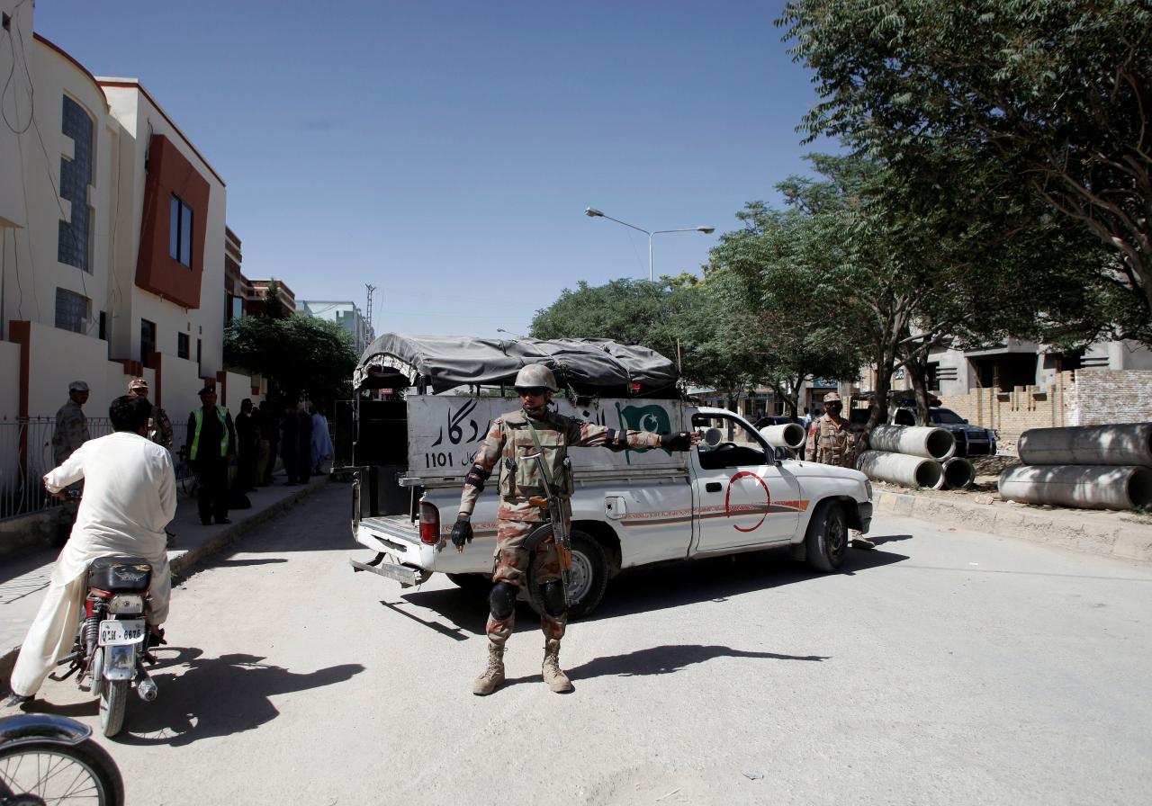security forces cordoned off the area for search operation photo reuters file