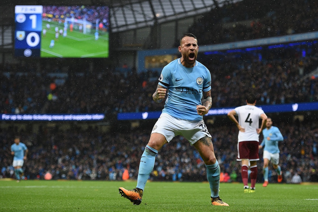 otamendi scored the second goal to double city 039 s lead photo afp