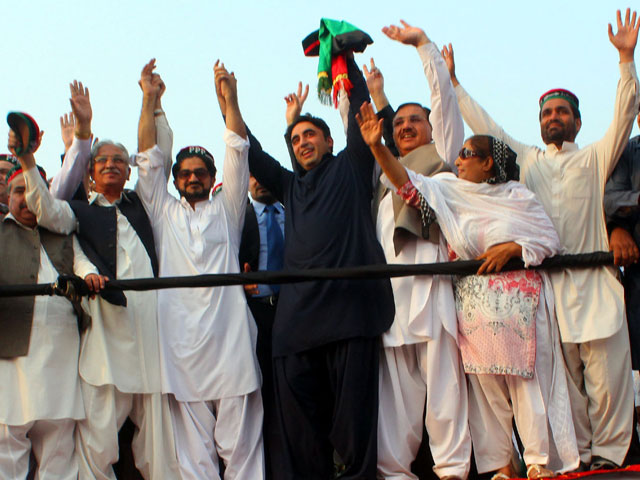 chairman ppp bilawal bhutto pictured prior to his address to the party 039 s supporters in peshawar on october 22 2017 photo inp