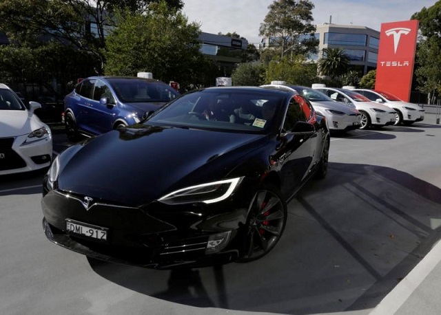 a tesla model s electric car is taken for a test drive at a tesla car dealership in sydney australia may 31 2017 photo reuters