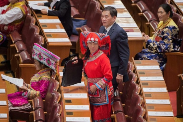 women represent only a quarter of the 2 300 delegates attending the week long congress held just twice a decade highlighting china 039 s yawning gender gap photo afp women represent only a quarter of the 2 300 delegates attending the week long congress held just twice a decade highlighting china 039 s yawning gender gap photo afp