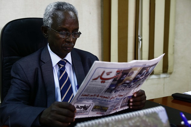 osman mirgani editor of sudanese independent al tayar newspaper photo afp