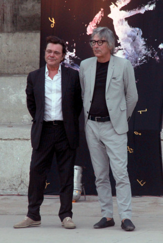 italian curator paolo de grandis who has been associated with the venice biennale and marco nereo rotelli at the karachi biennale photo athar khan express italian curator paolo de grandis who has been associated with the venice biennale and marco nereo rotelli at the karachi biennale photo athar khan express