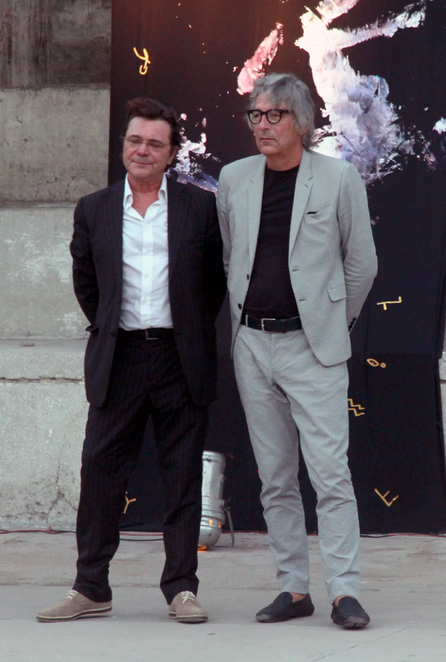 italian curator paolo de grandis who has been associated with the venice biennale and marco nereo rotelli at the karachi biennale photo athar khan express italian curator paolo de grandis who has been associated with the venice biennale and marco nereo rotelli at the karachi biennale photo athar khan express