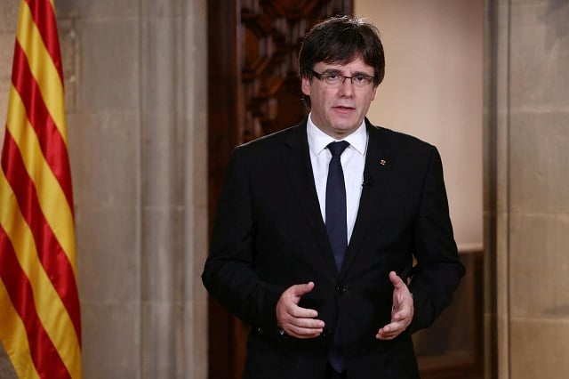 catalan regional president puigdemont makes an statement at generalitat palace in barcelona photo reuters