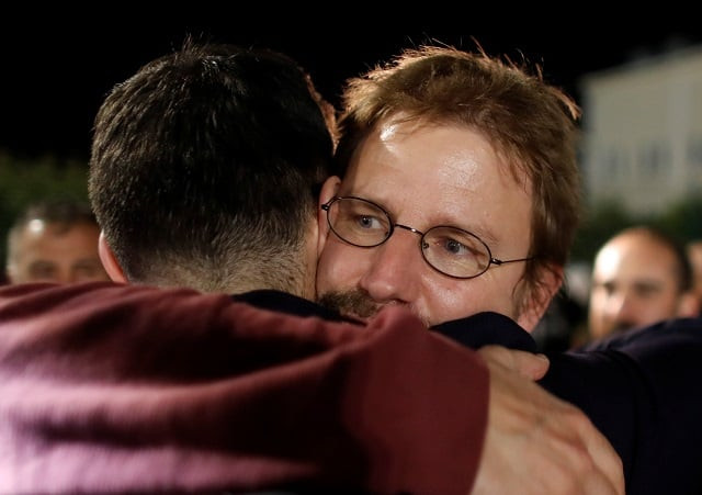 german citizen peter frank steudtner reacts after being released from the silivri prison complex near istanbul turkey october 26 2017 photo reuters german citizen peter frank steudtner reacts after being released from the silivri prison complex near istanbul turkey october 26 2017 photo reuters