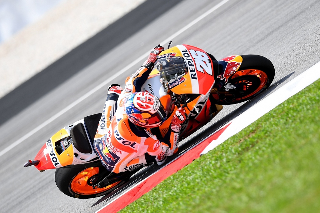 ready to race pedrosa said he was happy with his machine adding that starting in the front was important to get a podium finish photo afp