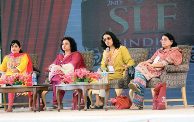hour long the session sindhi women and men need of a new social contract was moderated by poet amna abro while women rights and civil society activists including raheema panhwar shabnam gul anita shah and shahnaz rahu were the speakers photo athar khan express hour long the session sindhi women and men need of a new social contract was moderated by poet amna abro while women rights and civil society activists including raheema panhwar shabnam gul anita shah and shahnaz rahu were the speakers photo athar khan express
