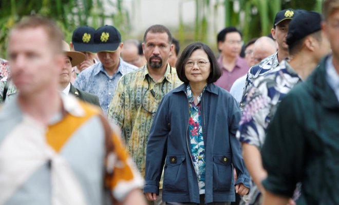 taiwanese president tsai ing weni leaves the uss arizona memorial photo reuters