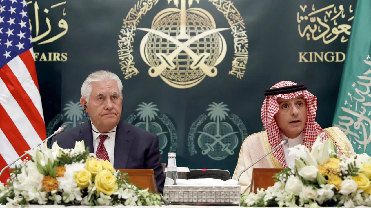 saudi foreign minister adel al jubeir r and us secretary of state rex tillerson attend a press conference in riyadh photo afp saudi foreign minister adel al jubeir r and us secretary of state rex tillerson attend a press conference in riyadh photo afp