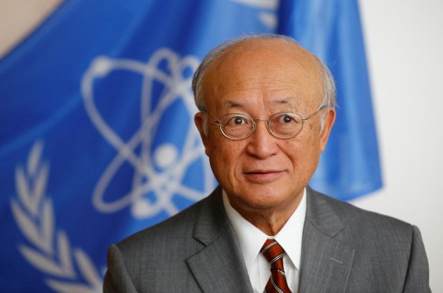 international atomic energy agency iaea director general yukiya amano looks on during an interview with reuters at the iaea headquarters in vienna austria september 26 2017 photo reuters