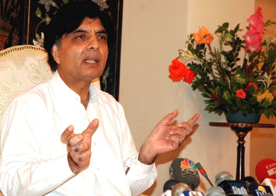 former interior minister chaudry nisar ali khan photo file