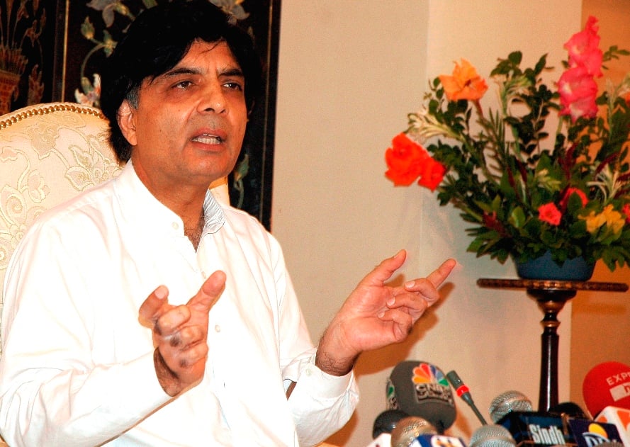 former interior minister chaudry nisar ali khan photo file