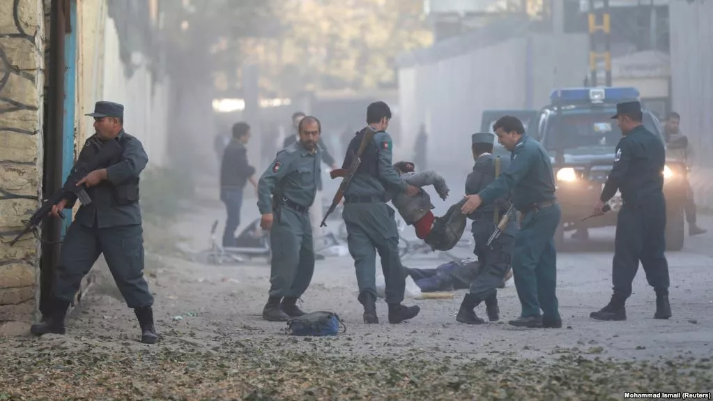 afghan police carry away a victim after a blast in a diplomatic zone of kabul on october 31 photo reuters afghan police carry away a victim after a blast in a diplomatic zone of kabul on october 31 photo reuters