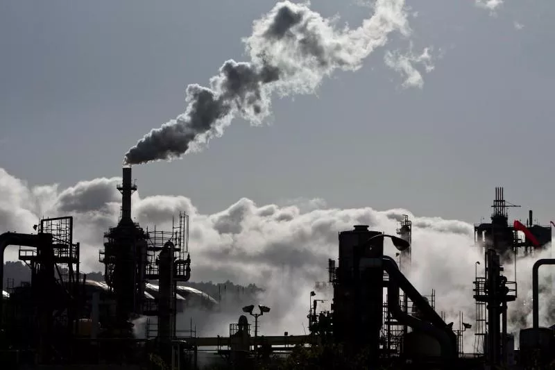 smoke is released into the sky at a refinery in wilmington california photo reuters smoke is released into the sky at a refinery in wilmington california photo reuters