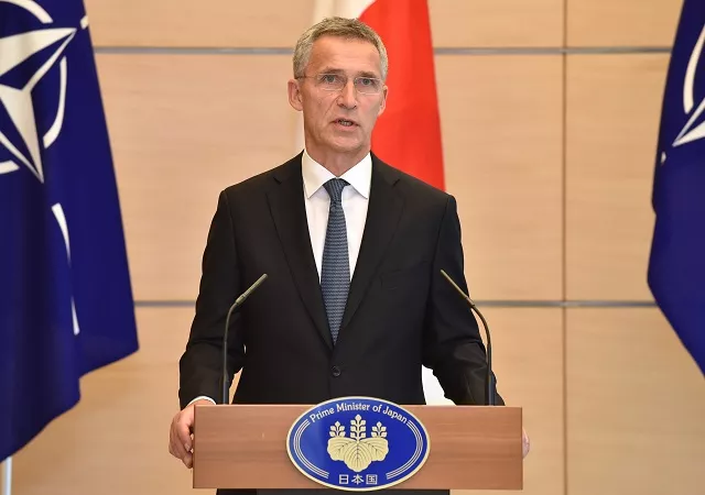 nato secretary general jens stoltenberg speakes during the joint remarks announcement with japan 039 s prime minister shinzo abe at abe 039 s official residence in tokyo japan october 31 2017 photo reuters nato secretary general jens stoltenberg speakes during the joint remarks announcement with japan 039 s prime minister shinzo abe at abe 039 s official residence in tokyo japan october 31 2017 photo reuters