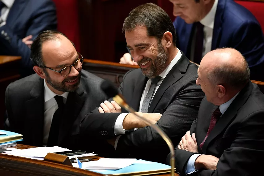 from l french prime minister edouard philippe french junior minister for the relations with parliament and government spokesperson christophe castaner and french interior minister gerard collomb attend a session of questions to the government at the french national assembly in paris on tuesday photo afp from l french prime minister edouard philippe french junior minister for the relations with parliament and government spokesperson christophe castaner and french interior minister gerard collomb attend a session of questions to the government at the french national assembly in paris on tuesday photo afp