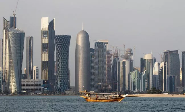 corniche beach of doha qatar photo ap corniche beach of doha qatar photo ap
