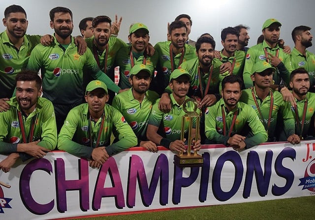 pakistan t20 team after series win against sri lanka photo afp pakistan t20 team after series win against sri lanka photo afp